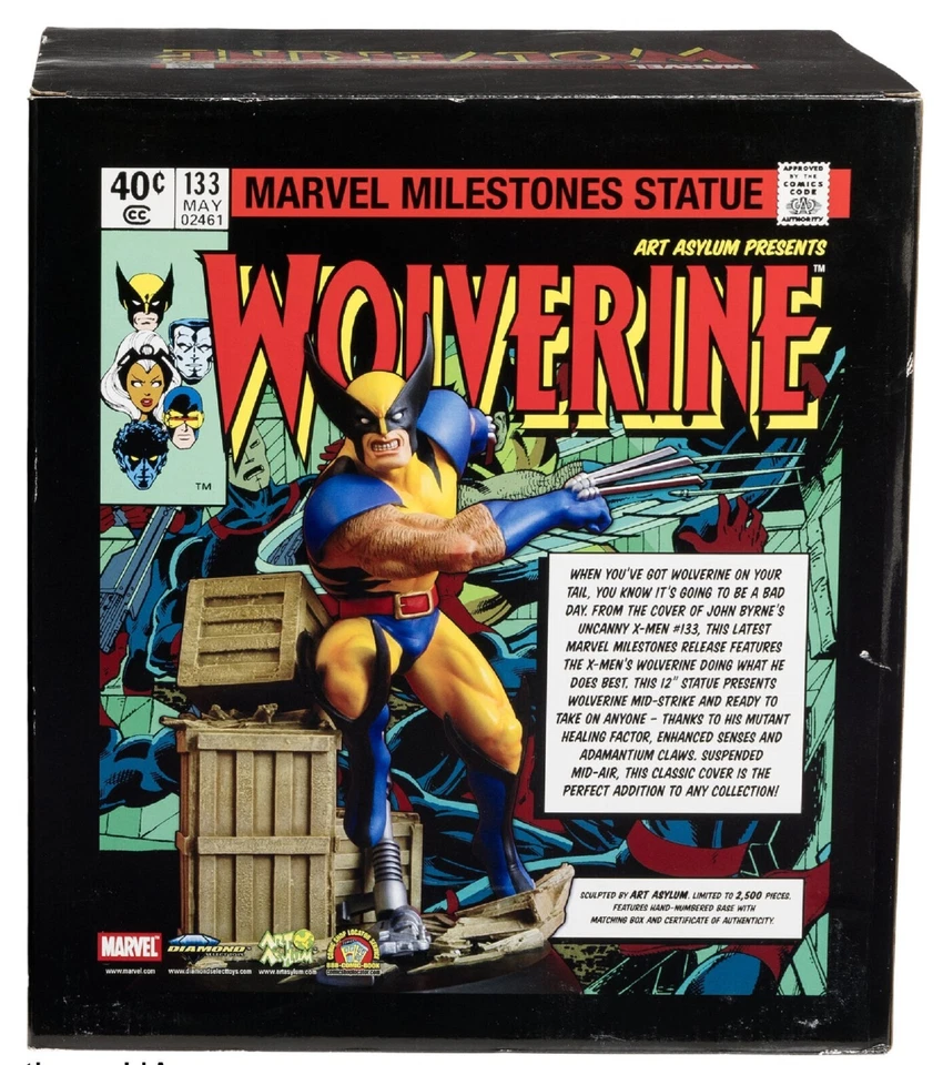 Статуэтка Росомахи Unleashed Новая 2006 Art Asylum Marvel Milestone Diamond Figure - Изображение 3 из 3