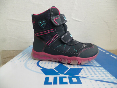 Lico Girls Boots Winter Boots Blue Blinking Light Comfortex