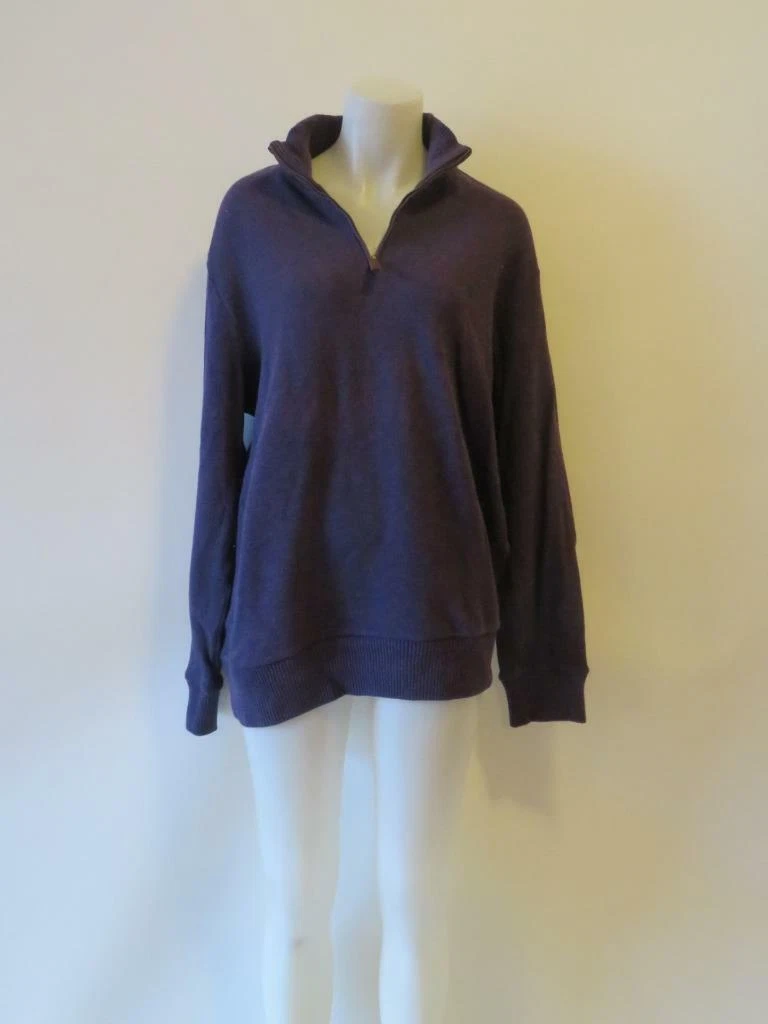 MENS POLO RALPH LAUREN 3 4 ZIP UP PURPLE LONG SLEEVE SWEATER TOP