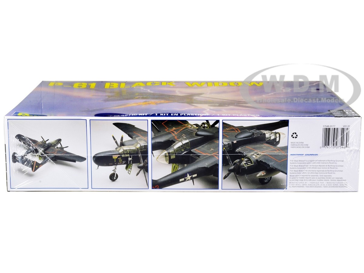 LEVEL 5 MODEL KIT P-61 BLACK WIDOW FIGHTER PLANE 1/48 SCALE
