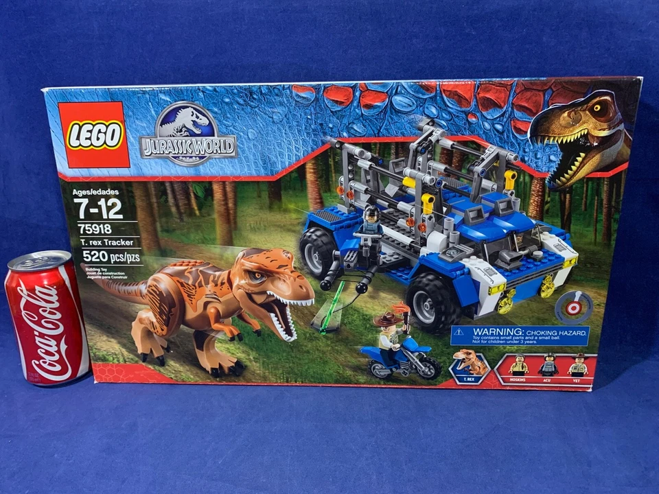 Big JURASSIC WORLD Lego LOTE 75918 75917 75916 75915 T-REX TRACKER 10 Figuras 5 Dino Foto 3 de 4