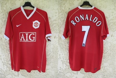 Manchester united jersey 2007 cr7 nike ronaldo no 7 vintage home shirt jersey l | eBay