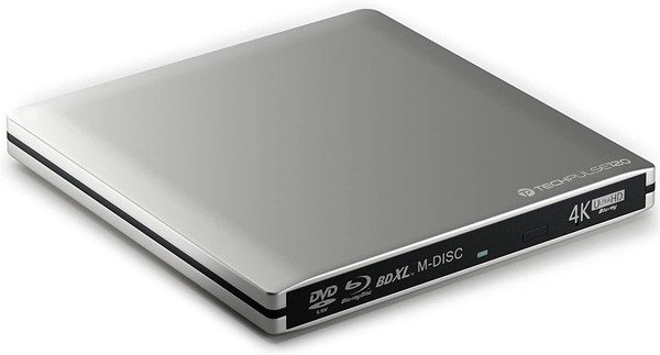techpulse120 Unidad externa UHD 4k 3D BDXL USB 3.0 Grabadora Blu-ray Superdrive