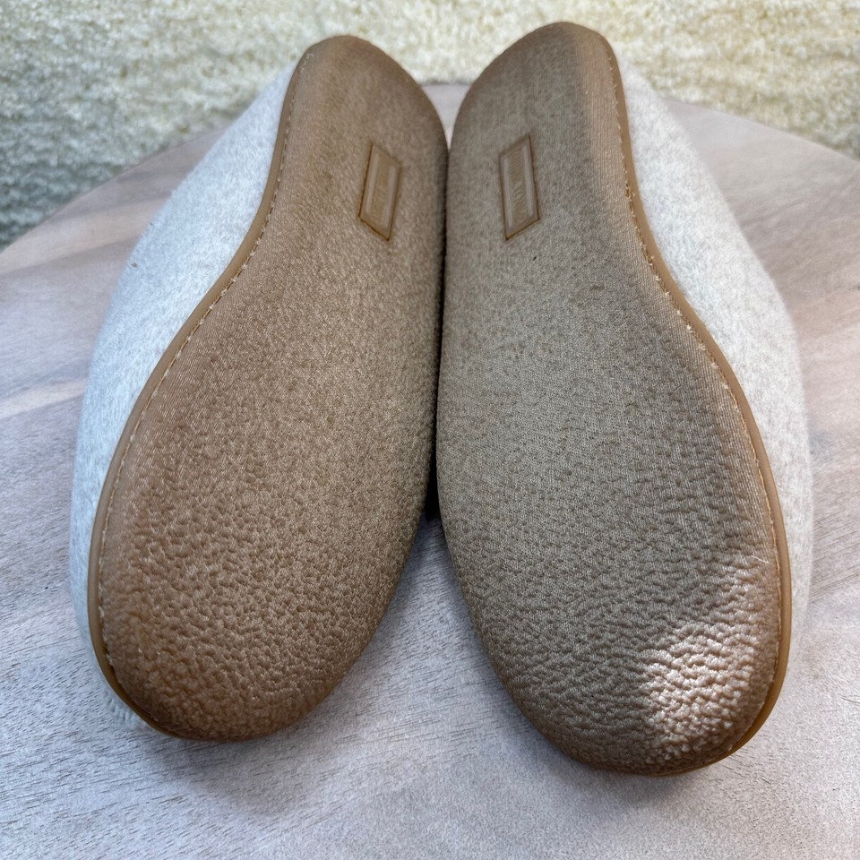 Womens Slippers Size 9 Beige Faux Fur Lined Clogs Cushioned New eBay