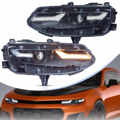 Paar FrontScheinwerfer für 2019-2024 Chevrolet Chevy Camaro Coupe