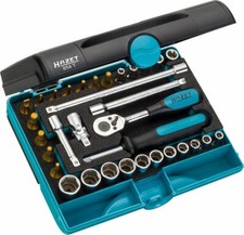 HAZET Socket set 854T Square, hollow 6.3 mm 1/4 inch Outside hexagon profi