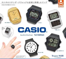 CASIO Watch Ring Collection 1st. All 5 Types Set Capsule toy Gacha New