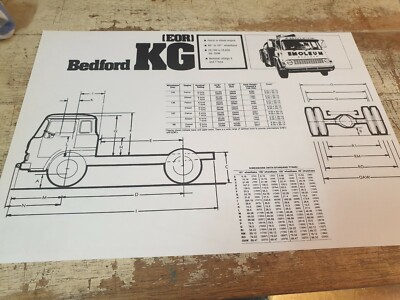 1972 BEDFORD KG EOR  Truck GMH Australia Spec Sheet 