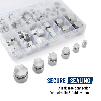 #ad 64X JIC 37 Degree JIC Cap amp; Plug Assortment Kit Adapter Sizes 04 06 08 10 12 16 $53.99