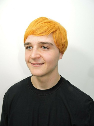 Mens Short Wig Fancy Dress Boy Band Costume 60s 70s 80s 90s Brown Ginger Blonde - Picture 5 of 5