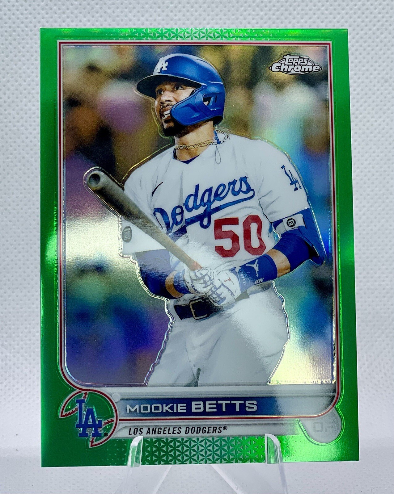 Mookie Betts /99 - Green Refractor Parallel - 2022 Topps Chrome - Card #100