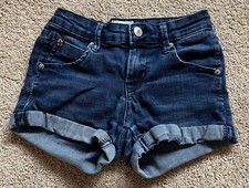 Hudson Girls Designer Medium Blue Denim Jean Shorts Cuffed Stretch Size 10