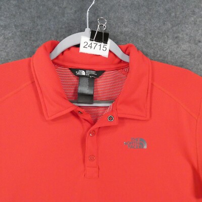 トップス THE NORTH FACE S/S Any Part Polo The North Face Polo Shirt Mens Medium Short Sleeve Red Flash Dry
