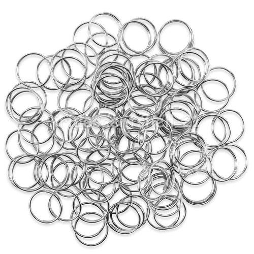 240pcs Key Holder Split Scuba Rings Keyring Keychain Split Rings Keyfob 25mm AU - Picture 8 of 8