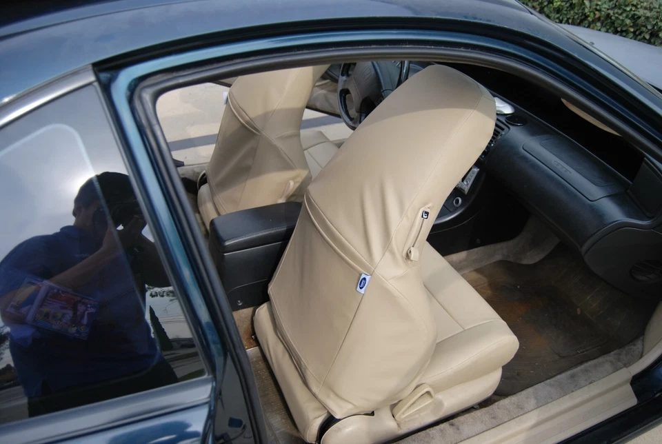 FUNDAS DE ASIENTO PARA TOYOTA SUPRA CUPÉ 1986-92 IGGEE S. CUERO AJUSTE PERSONALIZADO 13 COLORES Foto 2 de 4