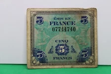 1944 Allied Military Currency France 5 Francs 07744740