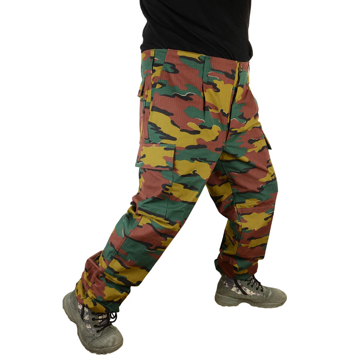 Original Belgian Army Ripstop Trousers - M90 Jigsaw Camouflage