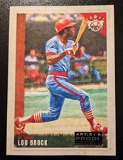 2022 Diamond Kings Baseball Lou Brock Blue Artist's Proof Parallel #137 Cardinal