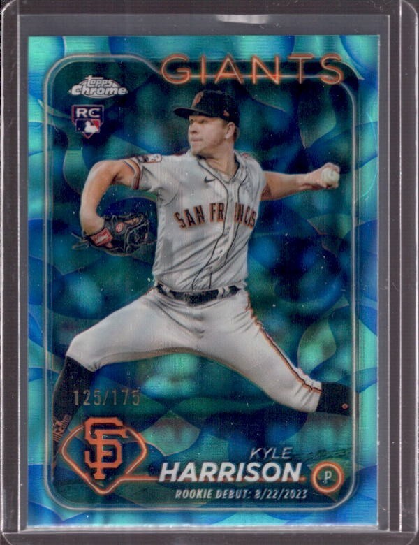 KYLE HARRISON 2024 Topps Chrome Update #USC157 Aqua Blue Refractor RC ##125/175