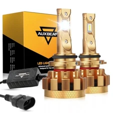 AUXBEAM 9006 LED Headlight Bulbs Conversion Kit Low Beam 6000K White with CANBUS