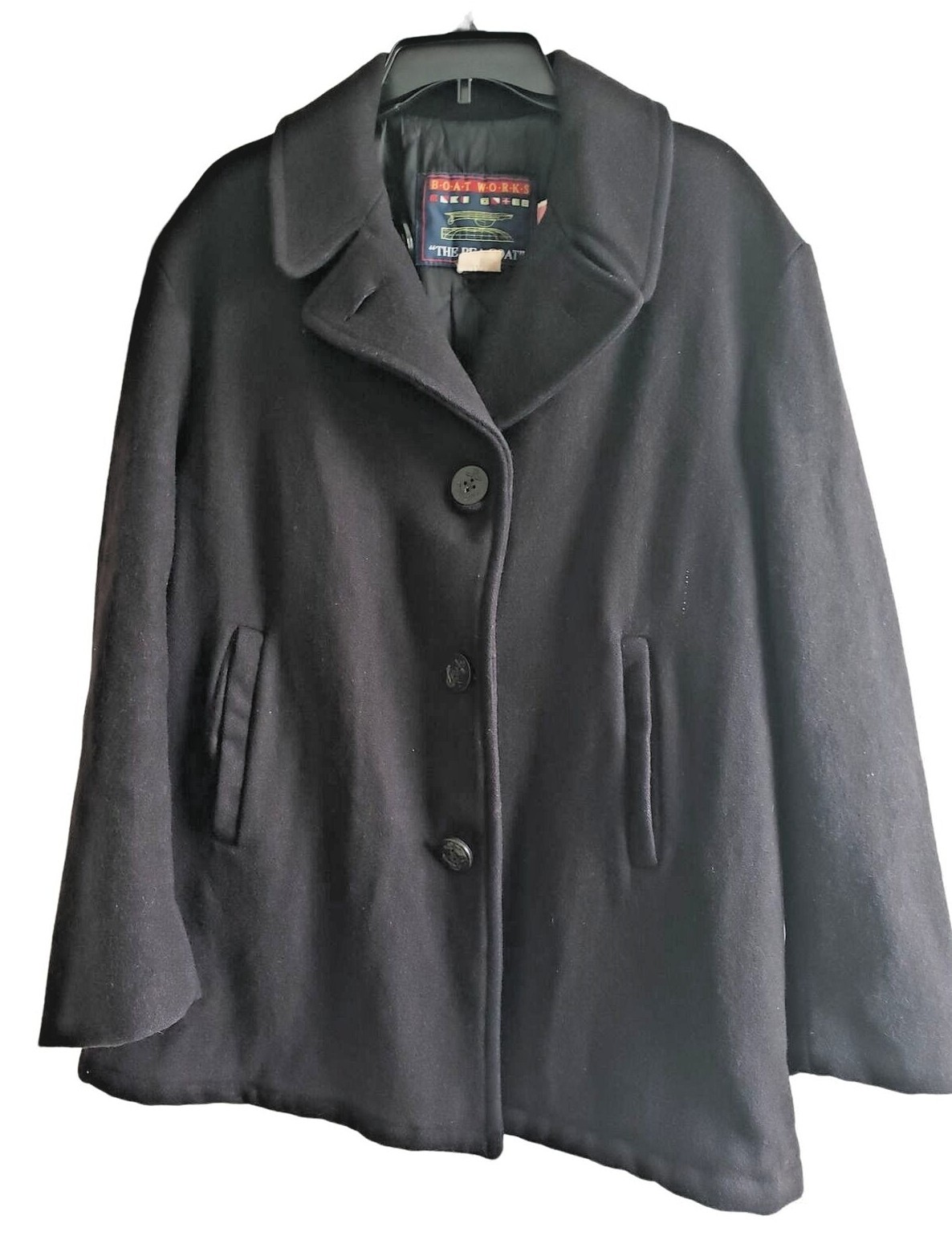 Boat Works "The Pea Coat" Vintage Wool Coat, Women's … Gem