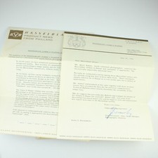 Hasselblad 120mm S-Planar - Advertising Letter from Paillard - 1966
