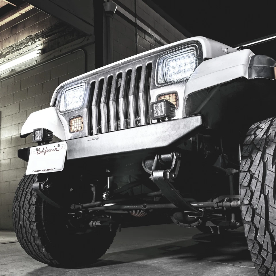 5x7 7x6 LED Headlight Pair for Jeep Wrangler YJ Cherokee XJ Chevy Express Ford - Image 4 of 4