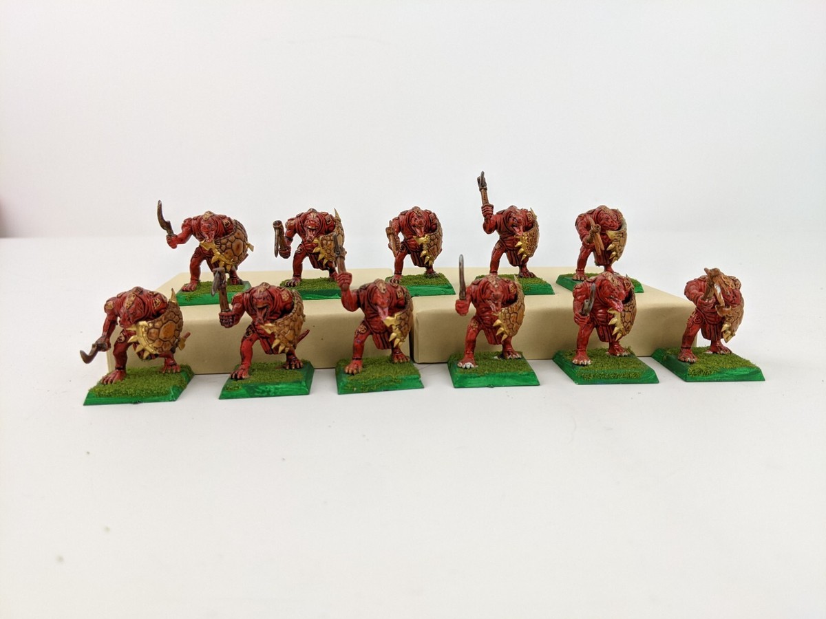 Old World Lizardmen Saurus Warriors Painted Warhammer Fantasy