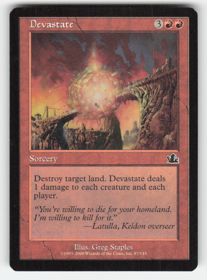 2000 Devastate Prophecy 87 MTG