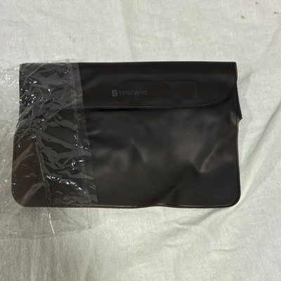 Syncwire Black Crossbody Shoulder Bag for Men with Hook & Loop Closure