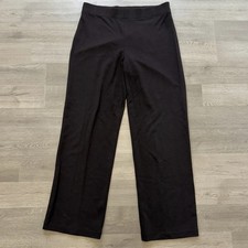 Eileen Fisher Pull On Wool Blend Pants Womens Small Brown Made USA