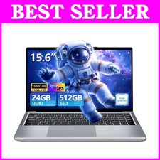 Ultra-Fast 15.6" Laptop 24GB RAM 512GB SSD Windows 11