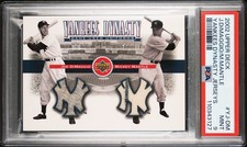 2002 UD Joe DiMaggio Mickey Mantle Yankees Dynasty Pinstripe Patch PSA 9 Mint