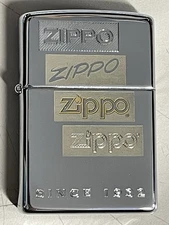 ZIPPO 2007 4 ZIPPO LOGOS SINCE 1932 POLISHED CHROME LIGHTER SEALED IN BOX d466