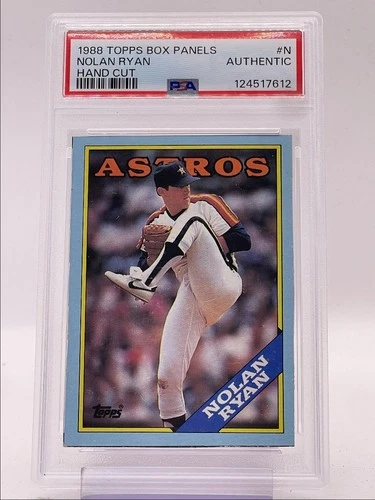 NOLAN RYAN 1988 TOPPS BOX PANELS BASEBALL HAND CUT ASTROS PSA Q3403