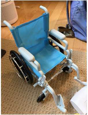 Doll Wheel Chair and Crutches Set 18'' Doll Set with arm cast, bandage