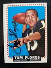 Tom Flores Autographed  1964 Topps AFL Football Card #139 Oakland Raiders HOF