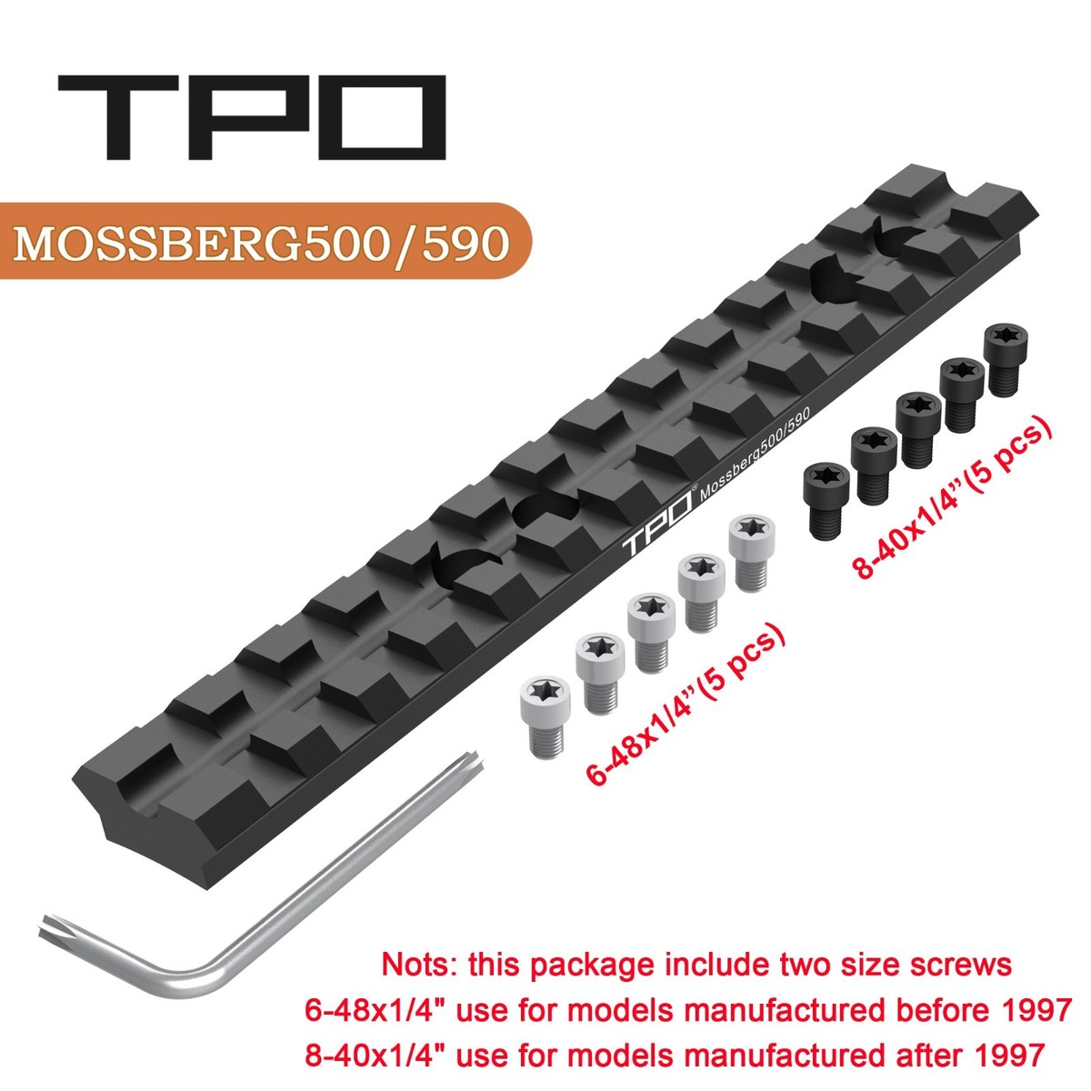 Mossberg 500/590 Series Picatinny/Weaver Rail Mount 13 Slots Scope
