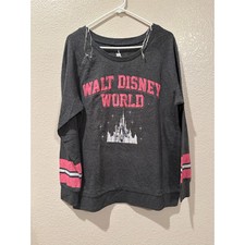 NWOT Disney Parks Walt Disney World Long sleeve Athletic lightweight Sweater L
