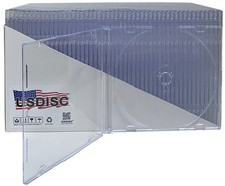 25 étuis à bijoux CD USDISC Slimline 5,2 mm, simple 1 disque (clair)