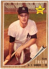 1962 Topps #31, Tom Tresh RC, New York Yankees, baseball card