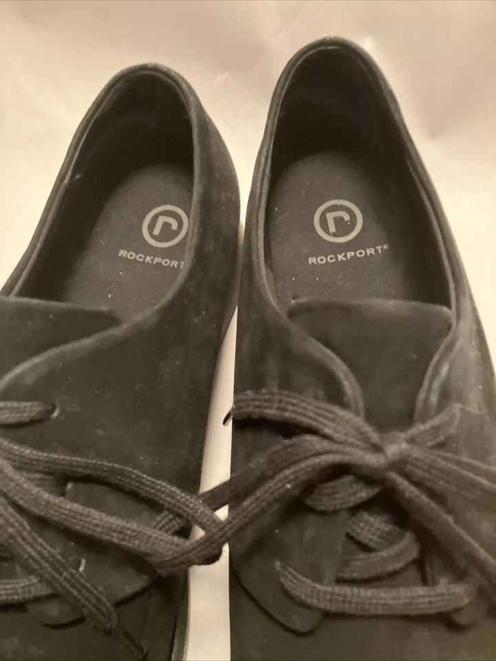 New Rockport Cold Hollow Womens 10W Black Leather Cushioned Office Lace Up Shoes - Image 4 of 4