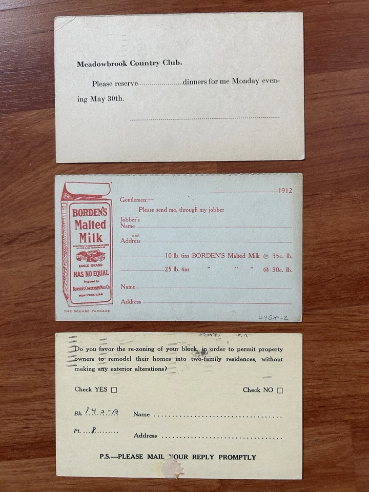 US. Postal Stationery 3 Early 1900's Martha Washington - Reply Cards w/ Error Ov - Image 2 of 2