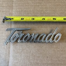 1966-1967 Oldsmobile Toronado Chrome Front Fender Script Emblem Oem 1966-1967 Oldsmobile Toronado Chrome Front Fender Script Emblem Oem