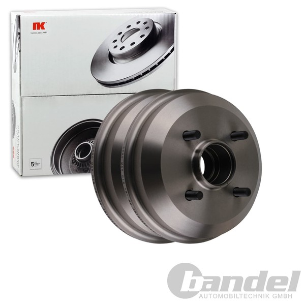 2X Nk Ø 180Mm Bremstrommeln Hinten Passend FüR Ford Escort Fiesta Ka Orion Puma-image