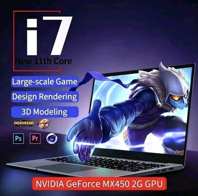 Intel Core i7 11th Gen Laptop NVIDIA GeForce MX450 2GB 15.6  Gaming Laptop SSD