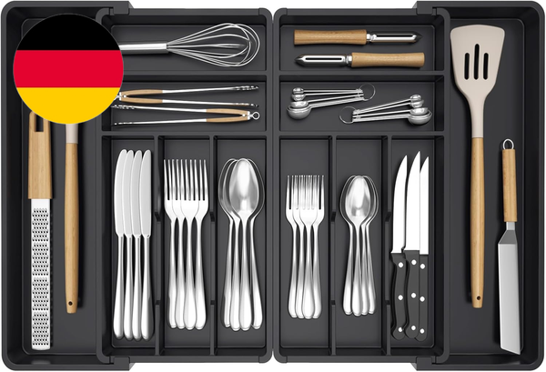 Lifewit GroßE Besteckkasten FüR Schubladen, Einstellbar Breite 46,3-70 Cm, Tiefe-image