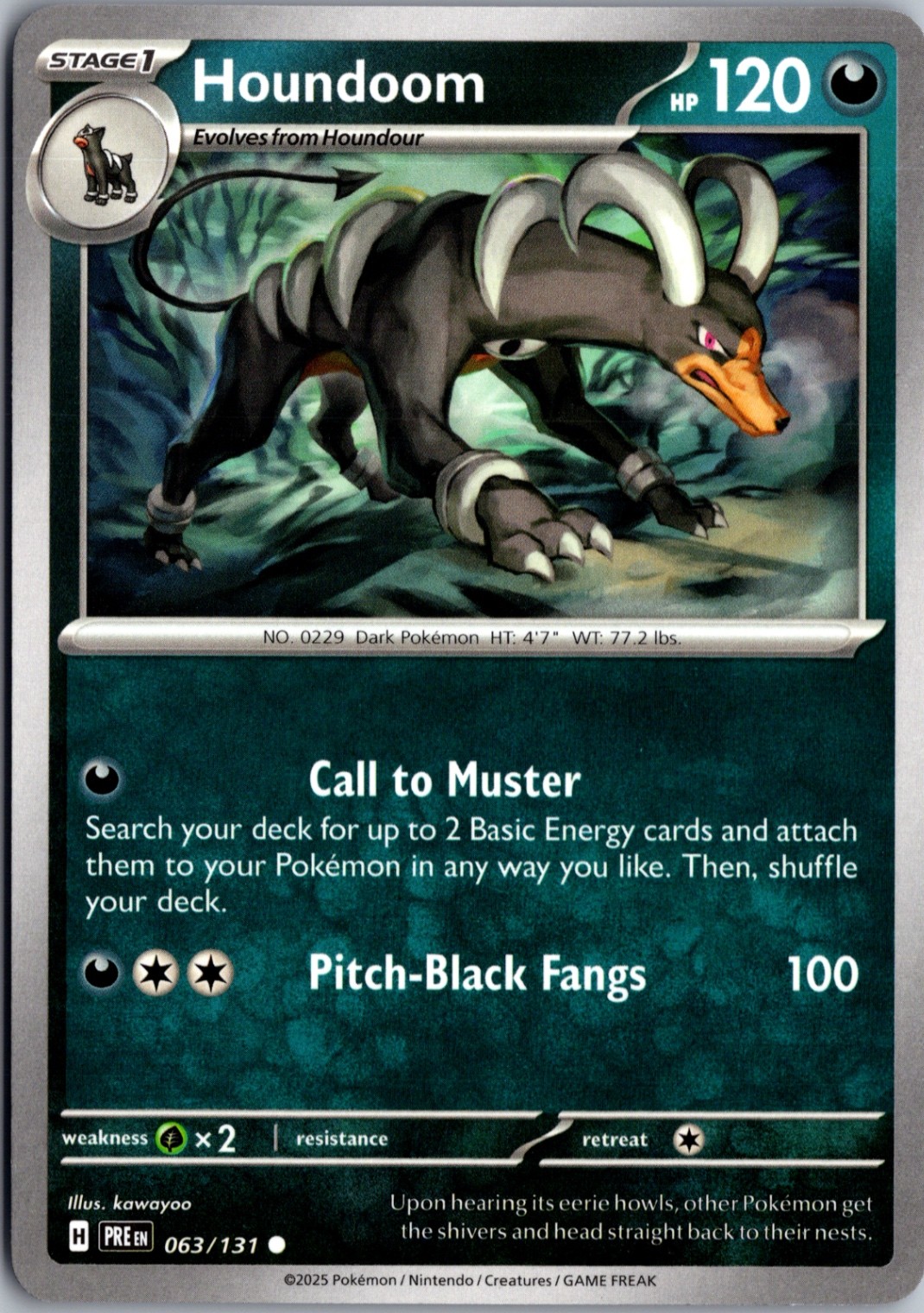 Houndoom Common SV: Prismatic Evolutions 063/131 NM