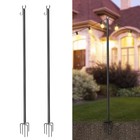 2PCS 10' String Light Pole Outdoor Metal Pole Aluminum Side Hooks Backyard Party — photo 9