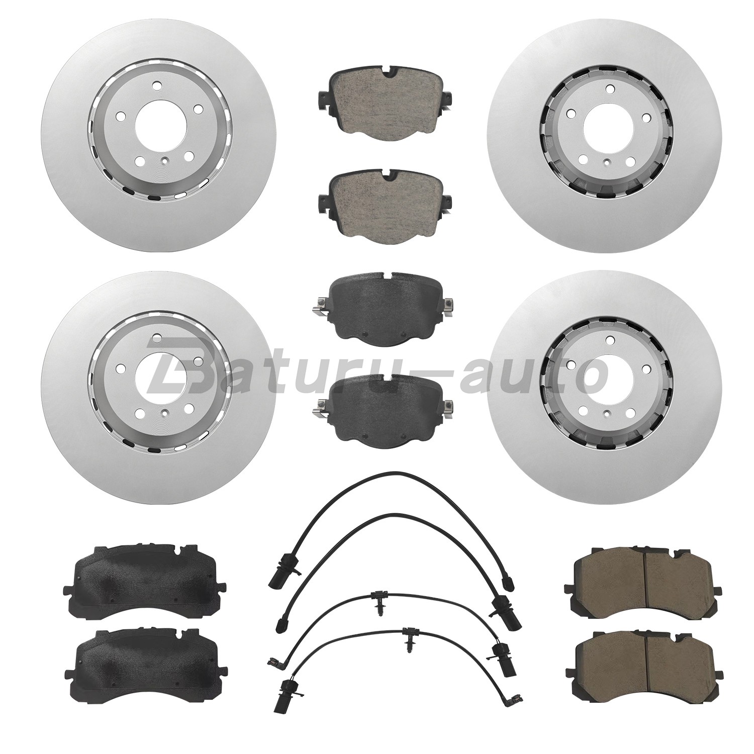 New Front & Rear Brake Pads & Rotors For 2016-2023 Bentley Bentayga 4PCS